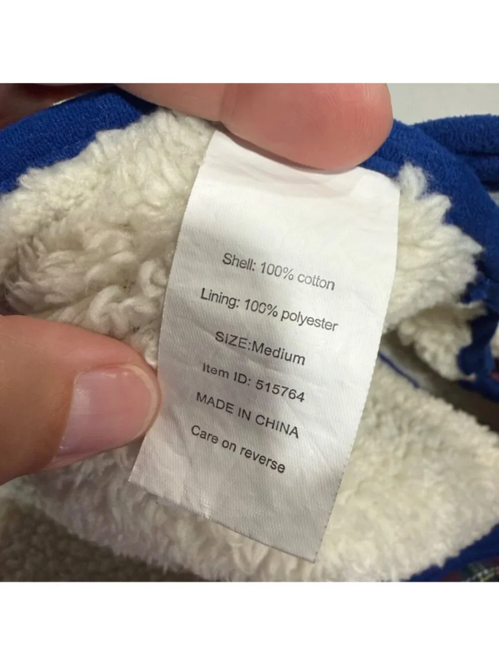L.L. Bean dog sweater fleece jacket size M